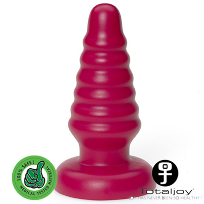 Totaljoy - Butt Plug Rippled Large - Rubine Red