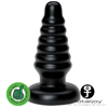 Totaljoy - Butt Plug Rippled Large - Silky Black